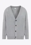 Bottega Veneta Cashmere Cardigan In Gray