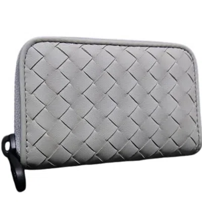 Pre-owned Bottega Veneta Intrecciato Ivory Intrecciato Coin Purse/coin Case () In White