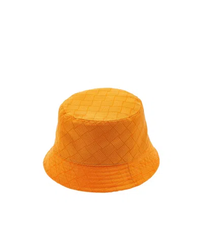 Bottega Veneta Intrecciato Jacquard Bucket Hat In Orange