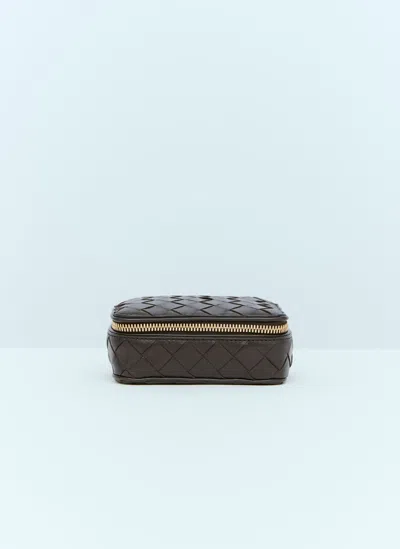 Bottega Veneta Intrecciato Jewelry Case In Brown