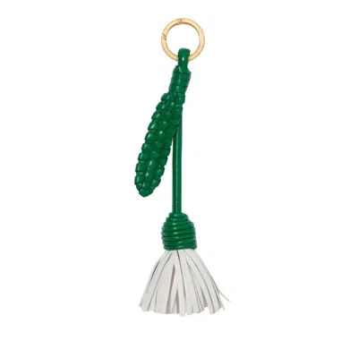 Bottega Veneta Intrecciato Keyring In ["green"]