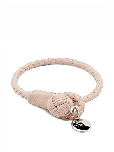 Pre-owned Bottega Veneta Intrecciato Knot Bracelet In Pink