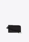 Bottega Veneta Intrecciato L-zippered Card Holder In Black