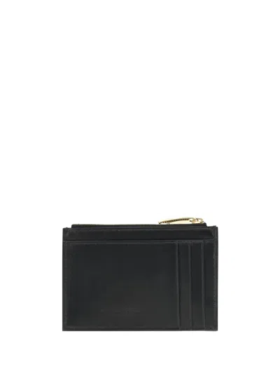 Bottega Veneta Intrecciato Lambskin Card Case In Black