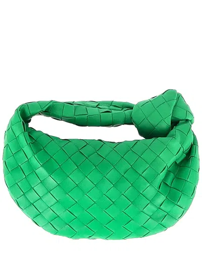 Bottega Veneta Jodie Mini Knotted Intrecciato Leather Tote In Green