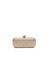 Bottega Veneta Intrecciato Large Knot Clutch Bag In Gold