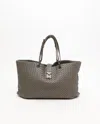 Bottega Veneta Intrecciato Large Roma Bag In Brown