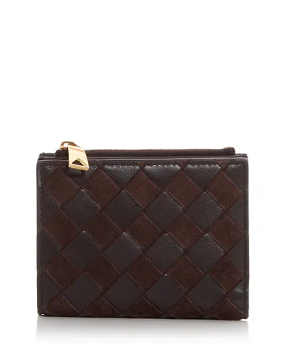 BOTTEGA VENETA INTRECCIATO LEATHER & SUEDE BIFOLD WALLET