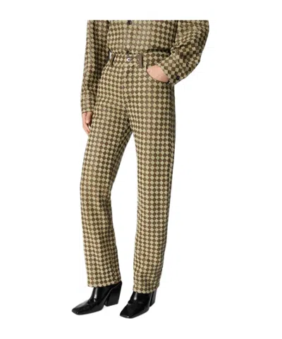 Bottega Veneta Intrecciato Leather And Suede Pants