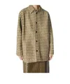 Bottega Veneta Womens Liana Travertine Intrecciato Leather And Suede Shirt