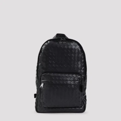 Bottega Veneta Small Intrecciato Backpack In Black