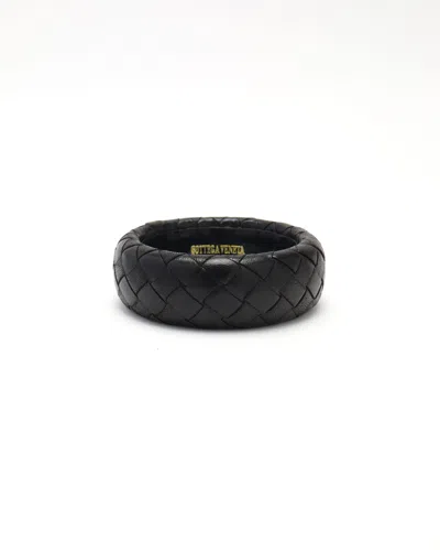 Bottega Veneta Intrecciato Leather Bangle Bracelet In Black