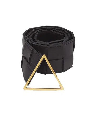 BOTTEGA VENETA BOTTEGA VENETA WOVEN TRIANGLE BUCKLE BELT