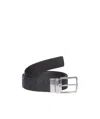 Bottega Veneta Intrecciato Leather Belt In Black