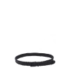 Bottega Veneta Intrecciato Leather Belt In Black
