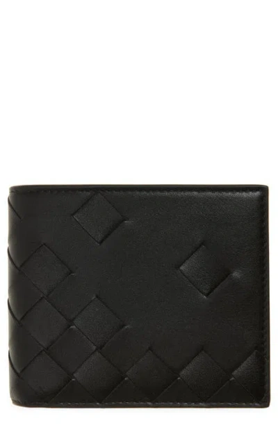 Bottega Veneta Intrecciato Leather Bifold Wallet In Black
