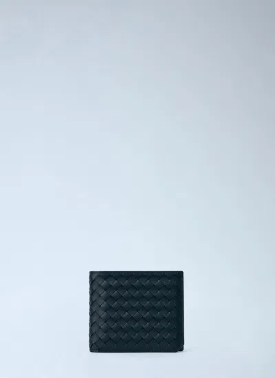 Bottega Veneta Intrecciato Leather Bi-fold Wallet In Black