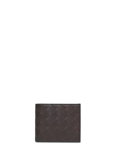 Bottega Veneta Intrecciato Leather Bi-fold Wallet In Brown