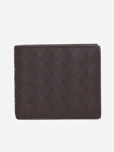 Bottega Veneta Intrecciato Leather Bifold Wallet In Fondant-silver