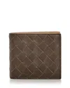 Bottega Veneta Intrecciato Leather Bifold Wallet In Rust Brown