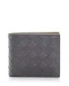 Bottega Veneta Intrecciato Leather Bifold Wallet In Shadow