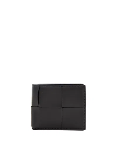 Bottega Veneta Intrecciato Leather Billfold Wallet In Black