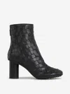 Bottega Veneta Dark Brown Leather Atomic Ankle Boots In Black