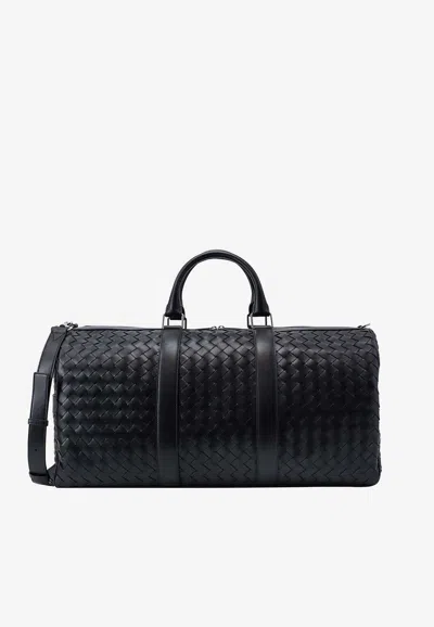 INTRECCIATO 62 CABIN DUFFLE IN BROWN CALFSKIN