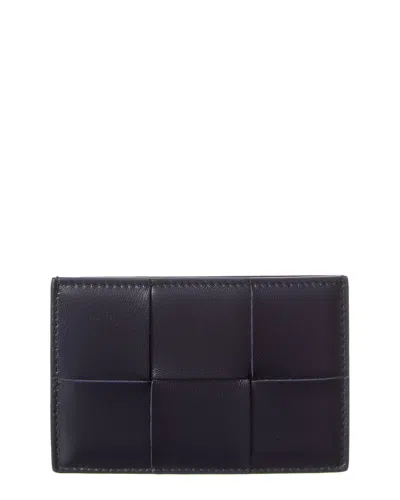 Bottega Veneta Intrecciato Leather Card Case In Red
