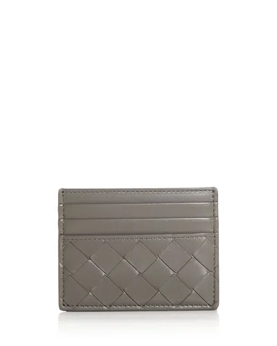 Bottega Veneta Intrecciato Leather Card Case In Green