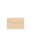 Bottega Veneta Intrecciato Leather Card Case In Nude