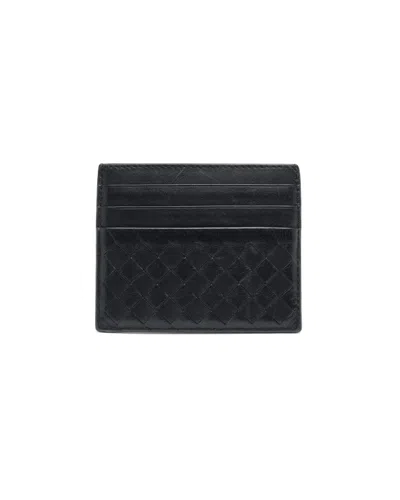 Bottega Veneta Intrecciato Leather Card Holder In Black