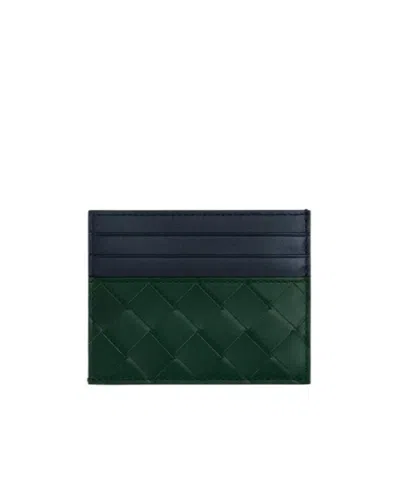Bottega Veneta Intrecciato Leather Cardholder In Black
