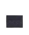 Bottega Veneta Intrecciato Leather Cardholder In Blue