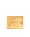 Bottega Veneta Intrecciato Leather Cardholder In Nude