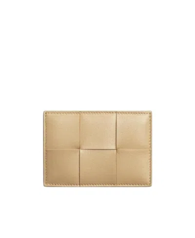 Bottega Veneta Intrecciato Leather Cardholder In Nude