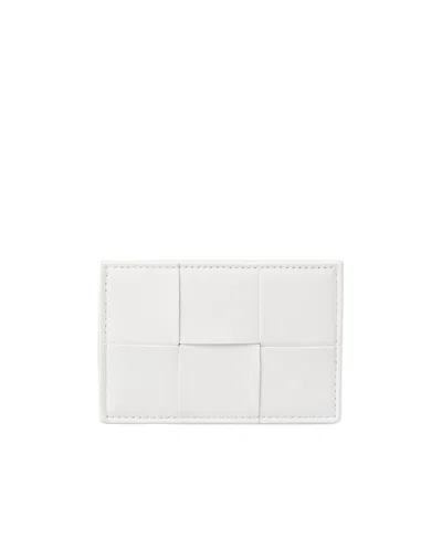 Bottega Veneta Intrecciato Leather Cardholder In White