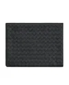 Bottega Veneta Intrecciato Leather Clutch Bag In Black
