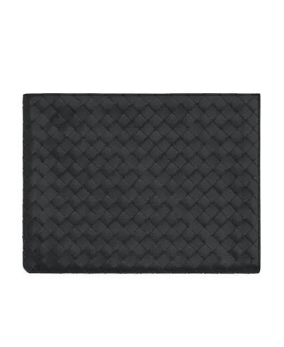 Bottega Veneta Intrecciato Leather Clutch Bag In Black