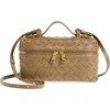 Bottega Veneta Intrecciato Leather Convertible Vanity Case In Beige