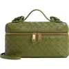 Bottega Veneta Intrecciato Leather Convertible Vanity Case In Matcha-gold