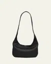 Bottega Veneta Intrecciato Leather Crossbody Bag In Black