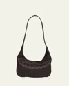 Bottega Veneta Intrecciato Leather Crossbody Bag In Fondant
