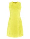 Bottega Veneta Leather Intrecciato Weave Mini Dress In 7193