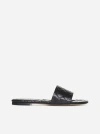 BOTTEGA VENETA INTRECCIATO LEATHER FLAT SANDALS