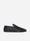 BOTTEGA VENETA INTRECCIATO LEATHER FLAT SLIPPERS