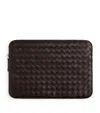 Bottega Veneta Intrecciato Leather Getaway Documents Case In Brown