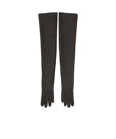 Bottega Veneta Intrecciato Leather Gloves In Brown