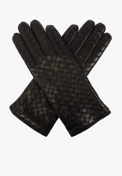 Bottega Veneta Leather Gloves In Fondant