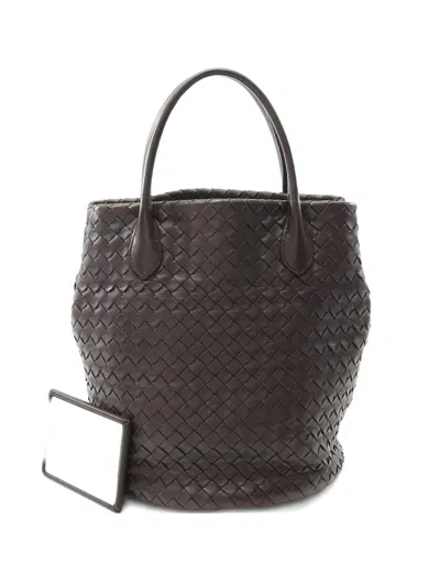 Pre-owned Bottega Veneta Intrecciato Leather Handbag In Brown